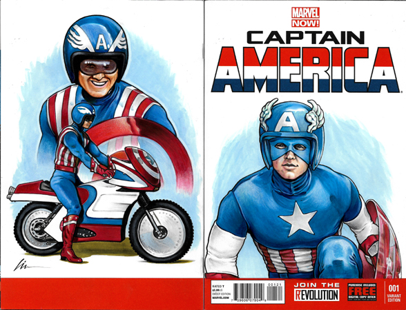 Reb Brown TV Captain America back/front cover