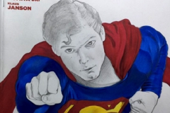 Superman front cover in progress 3