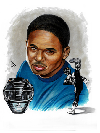 Walter Jones/Black Power Ranger marker illustration