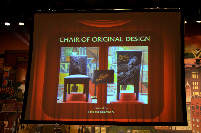 BB chair auction stage