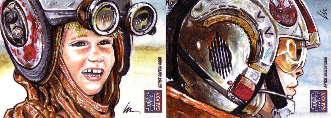 Like father, like son and like mother, like son- more Galaxy7 sketchcards