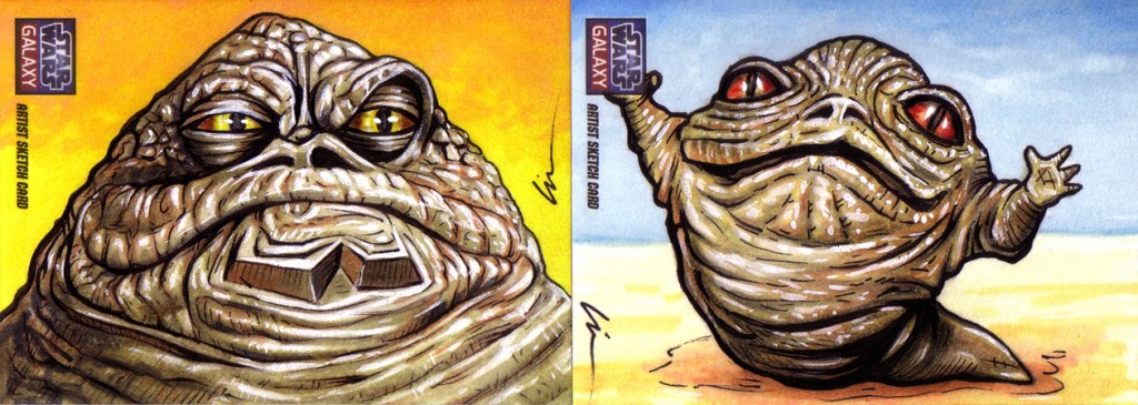 Jabba the Hutt and son Rotta (AKA "Stinky") .