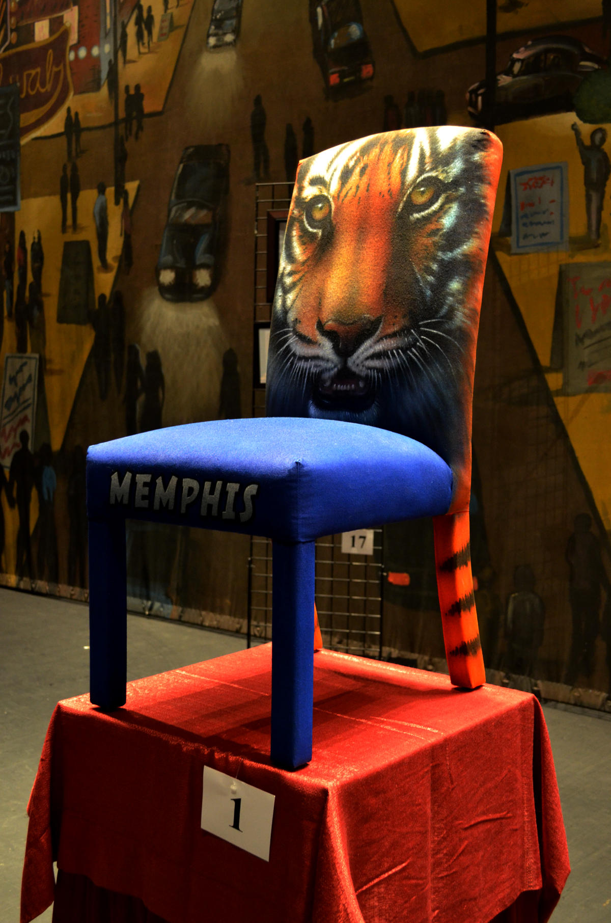 My “Go, Tigers- GO!” chair goes for $1700.00 in the annual Orpheum auction!